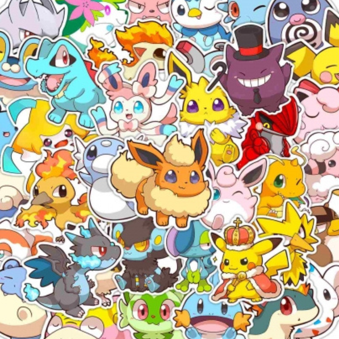 Pokemon Kawaii 50 Piece Sticker Pack