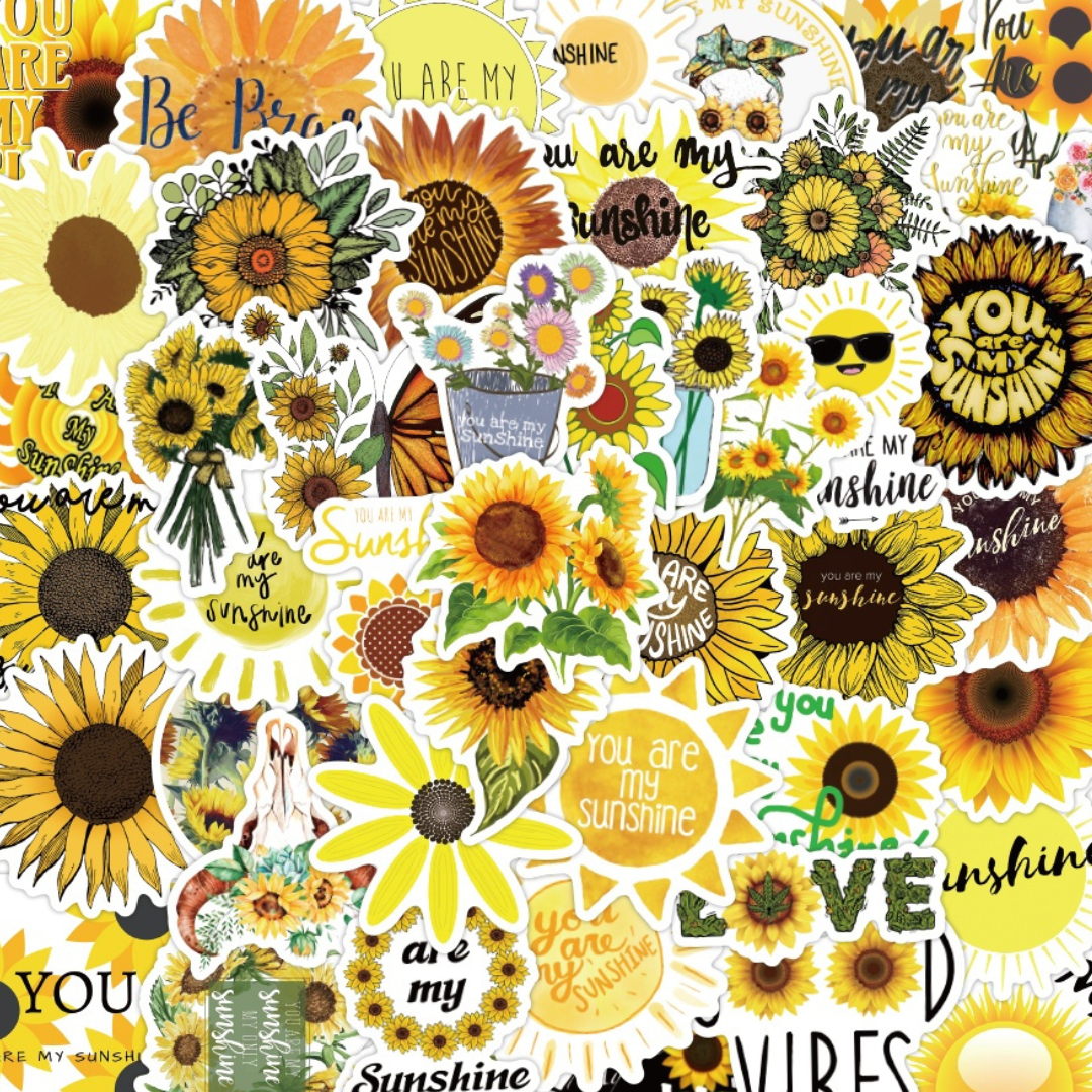 Sunflower 50 Piece Sticker Pack