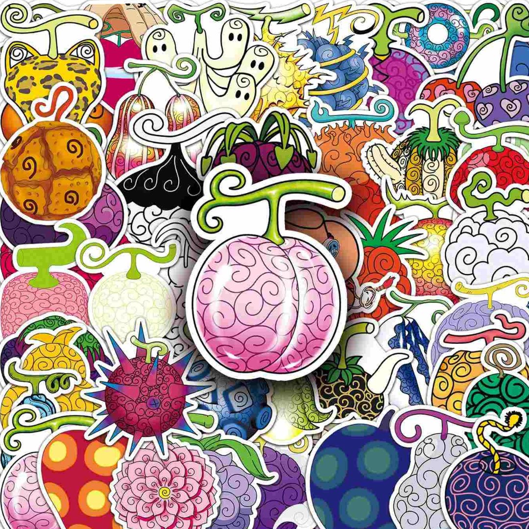 One Piece Fruits 50 Pack Stickers