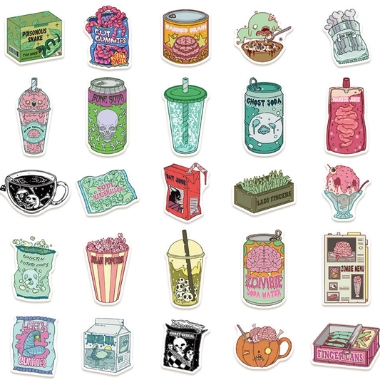Gross Snacks 50 Pack Stickers