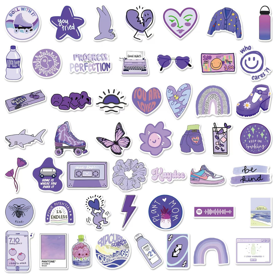 Purple Is My Favourite Colour Stickers