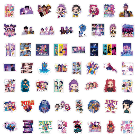 K Pop Huntrix 50 Pack Stickers