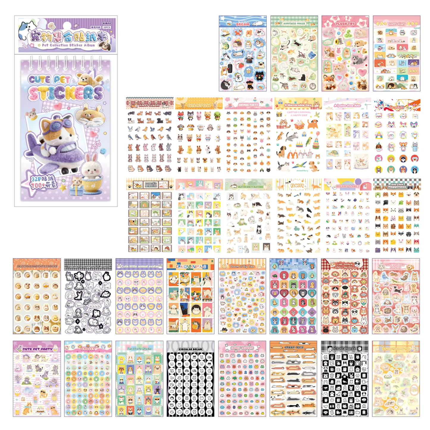 Kawaii Animal Sticker Book