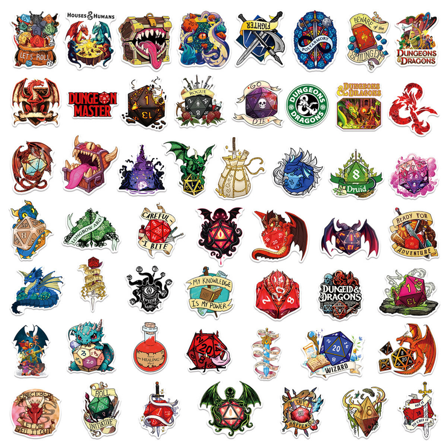 Dungeons & Dragons 50 Piece Sticker Pack