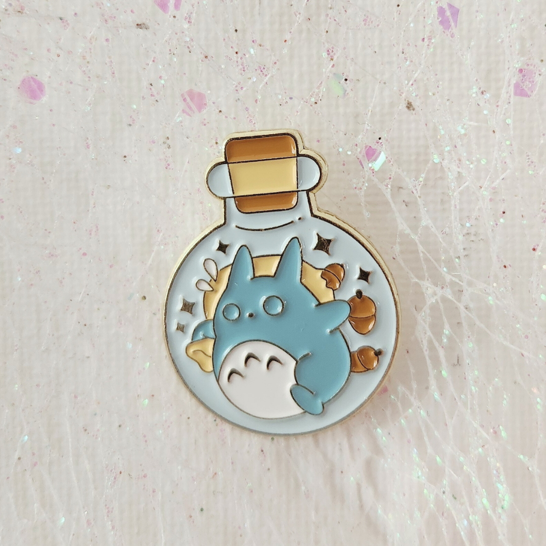 Mini Totoro Potion Bottle Enamel Pin