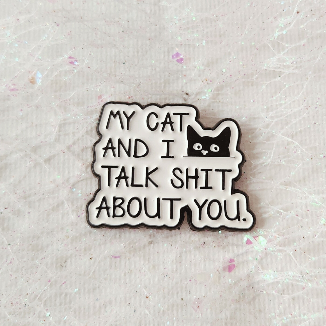 My Cat and I Enamel Pin