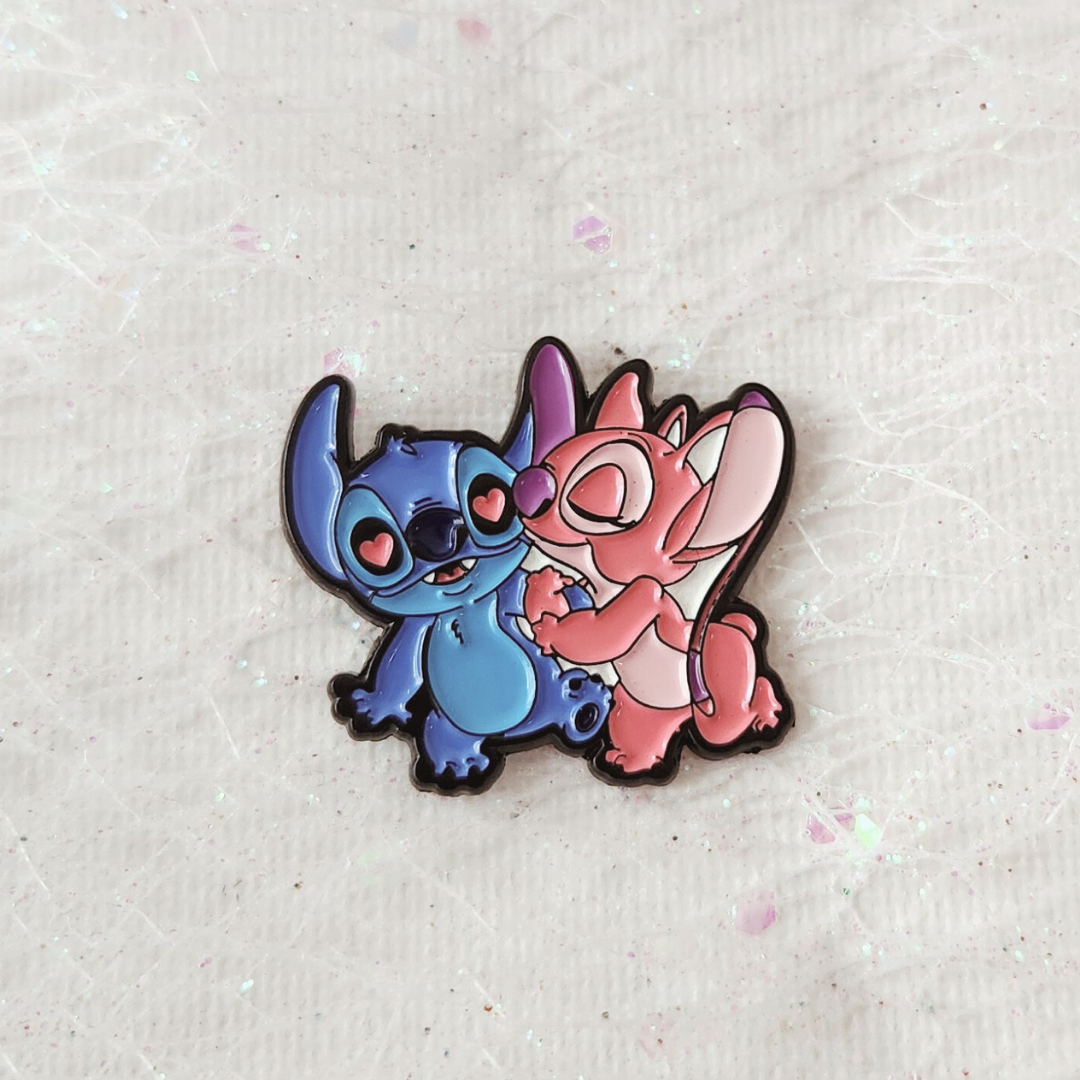 Stitch and Angel Love Enamel Pin
