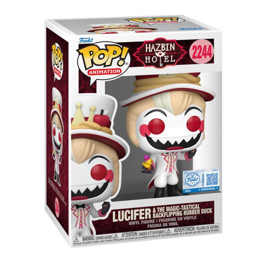 Hazbin Hotel Lucifer & Magic Tastical Backflipping Rubber Duck US Exclusive Pop