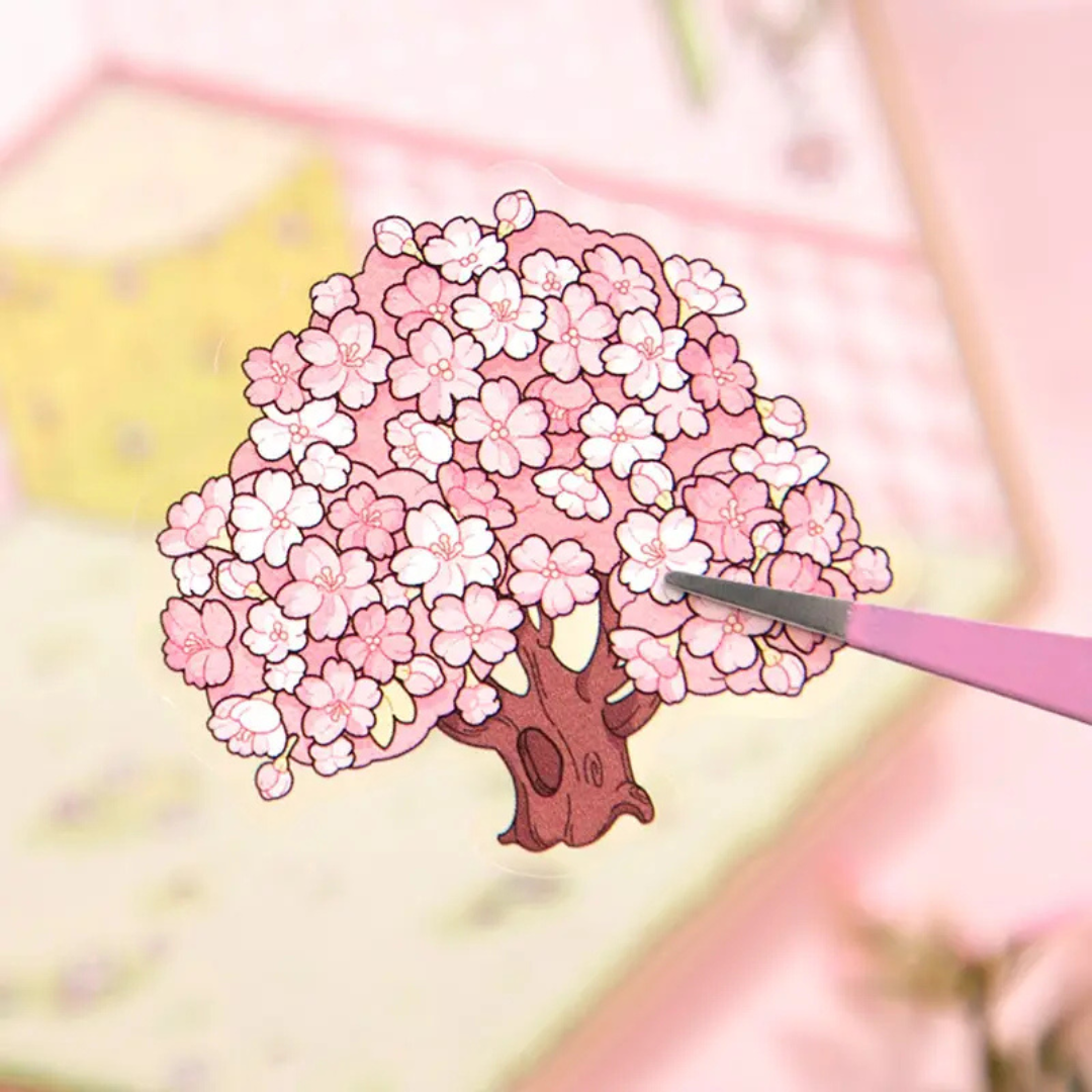 Flower Gift Box DIY Isometric Sticker Scene