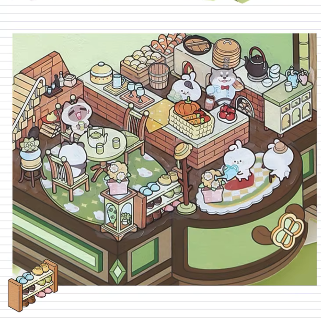 Magic Cabinet DIY Isometric Sticker Scene