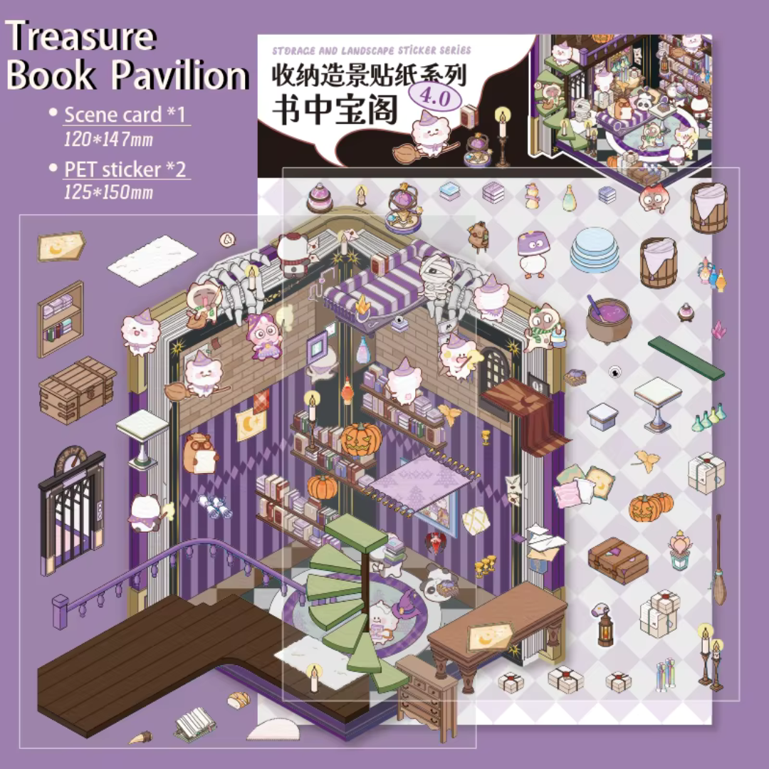 Treasure Book DIY Isometric Sticker Scene