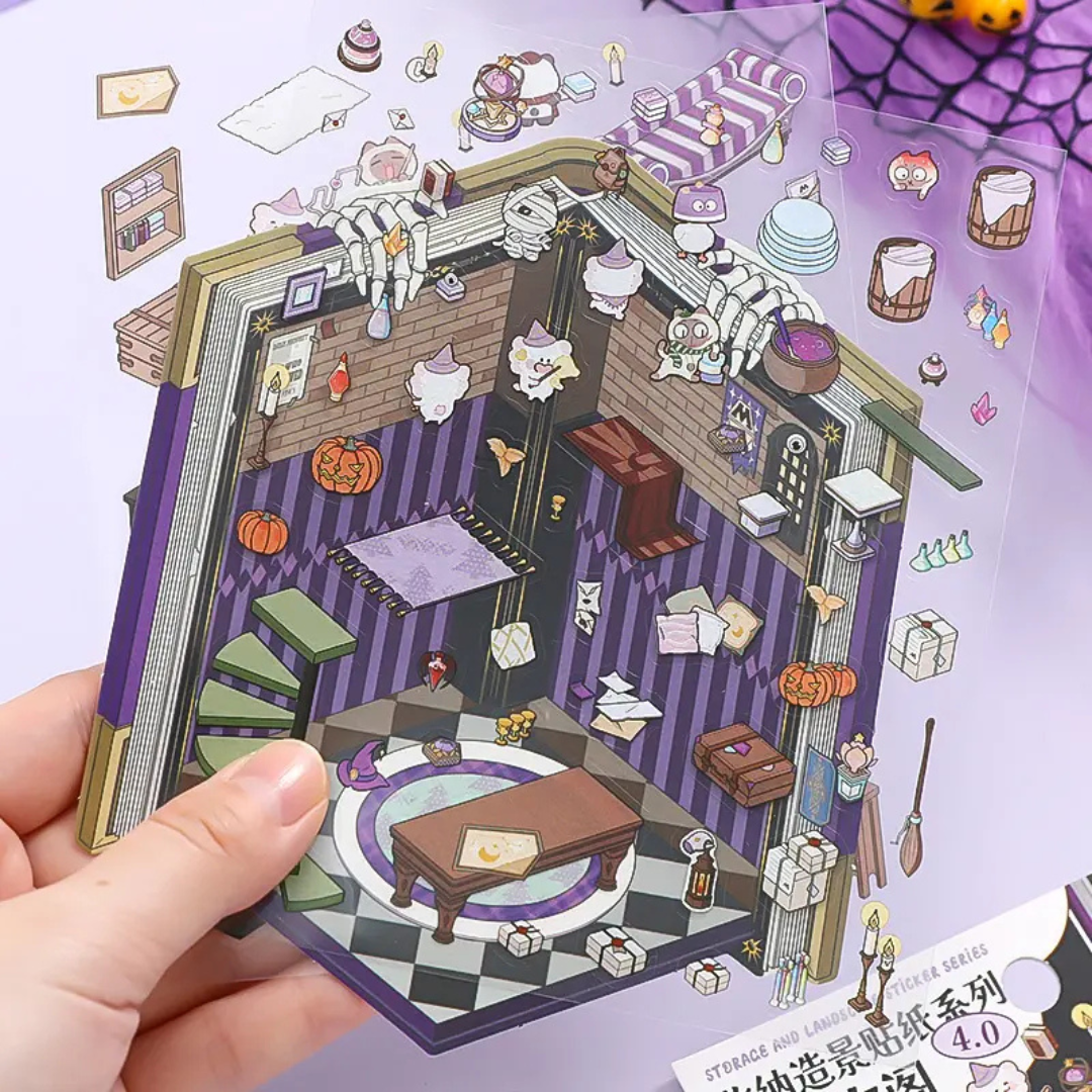 Treasure Book DIY Isometric Sticker Scene