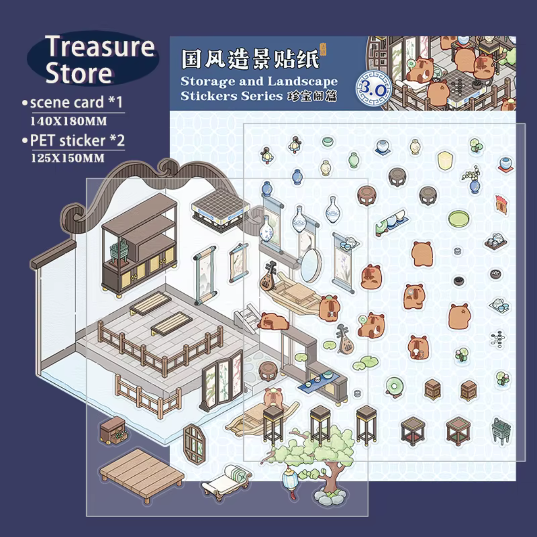 Treasure Store DIY Isometric Sticker Scene