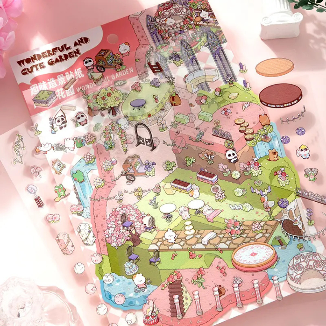Wonderful Garden Jumbo Isometric Sticker Scene