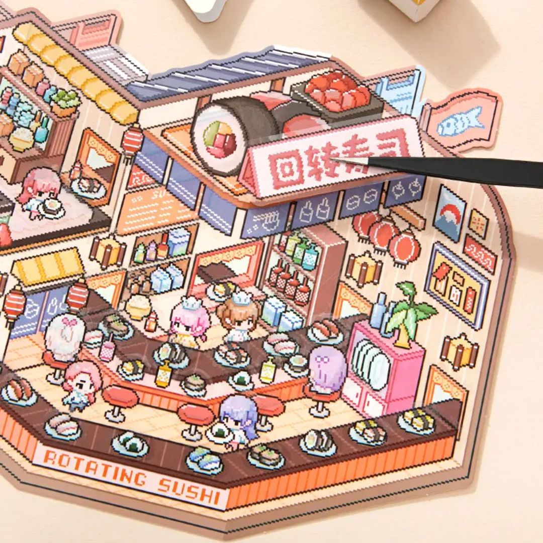 Pixel Land Isometric Sticker Scene