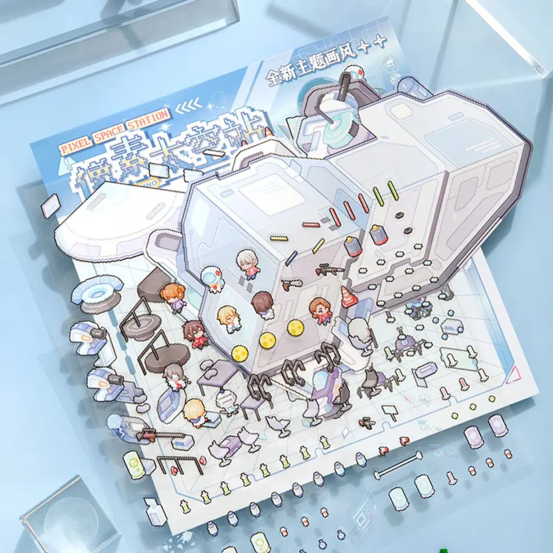 Pixel Land Isometric Sticker Scene