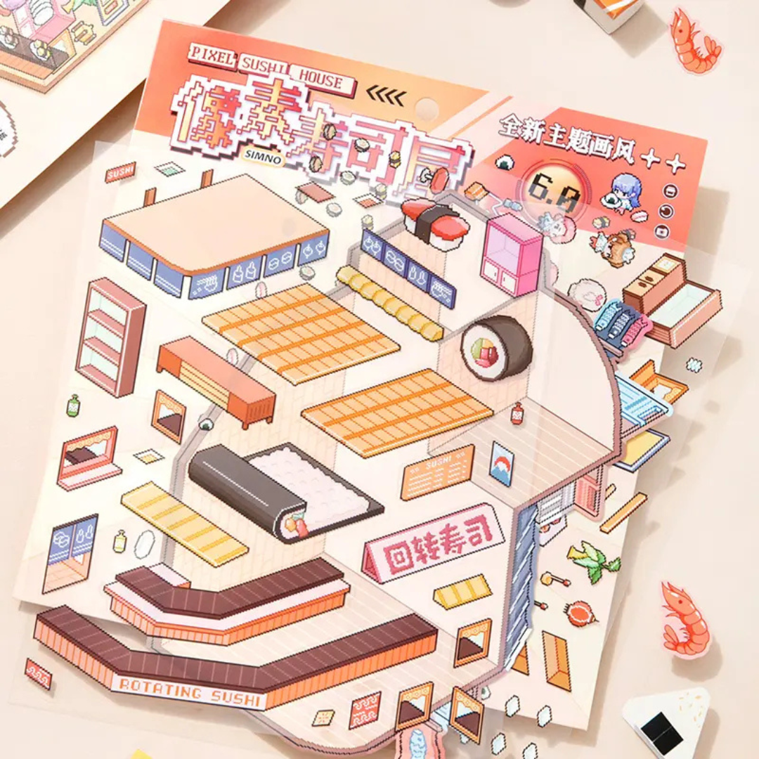 Pixel Land Isometric Sticker Scene
