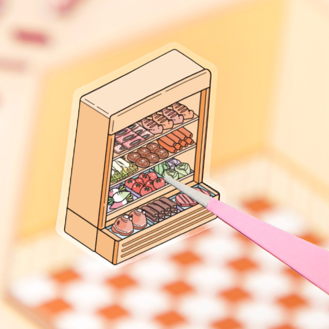 Barbeque Isometric Sticker Scene