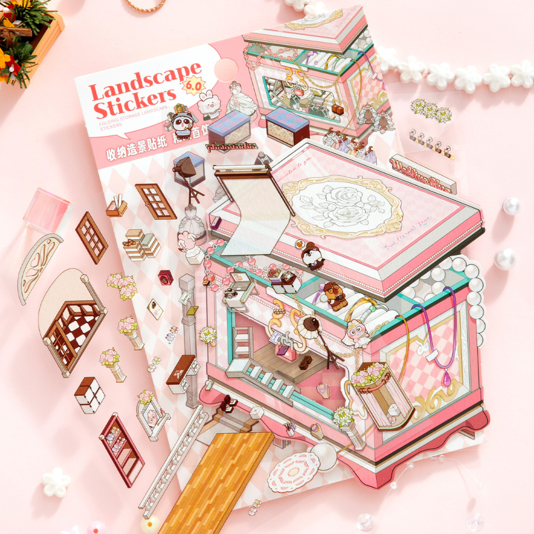 Jewlery Box Isometric Sticker Scene