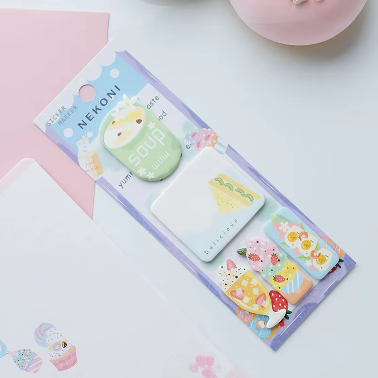 Kawaii Foodies Pearlescent Sticky Notes