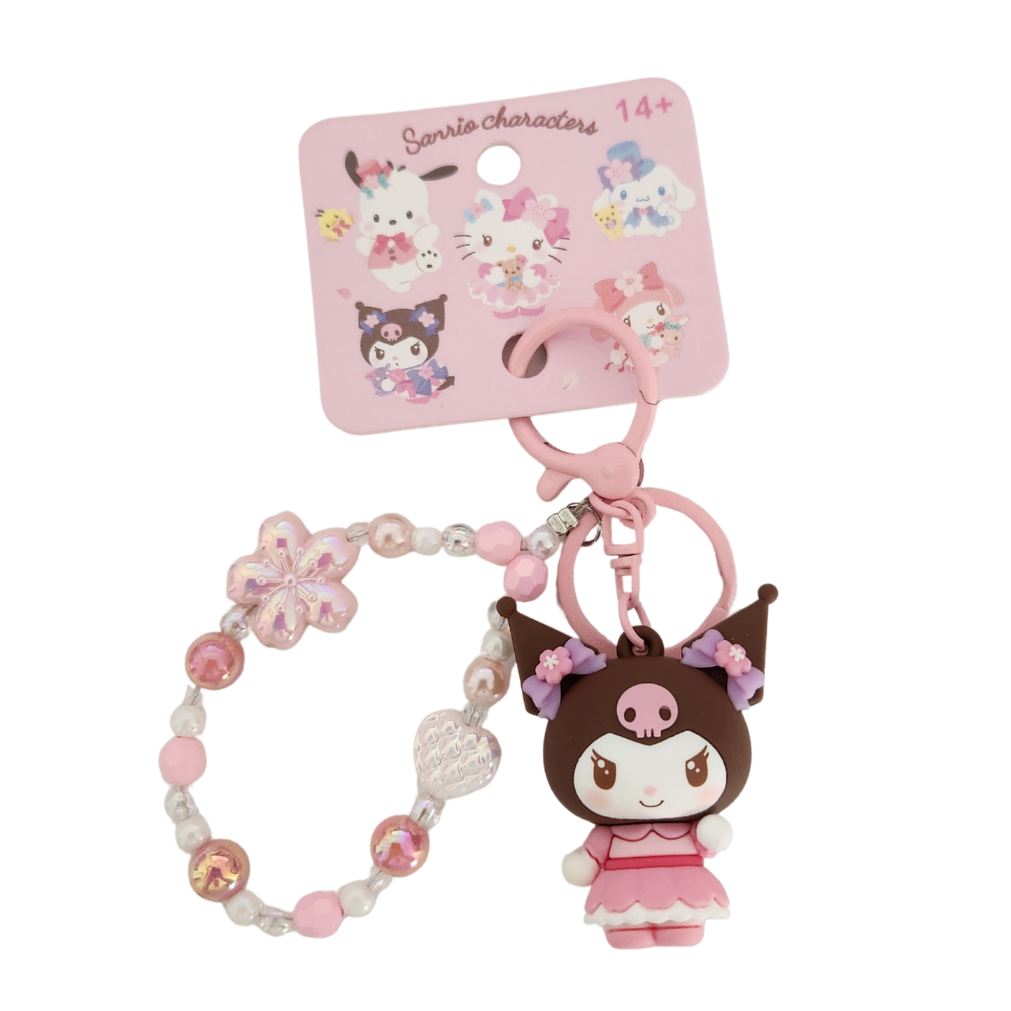 Kuromi Sakura Charm Keychain