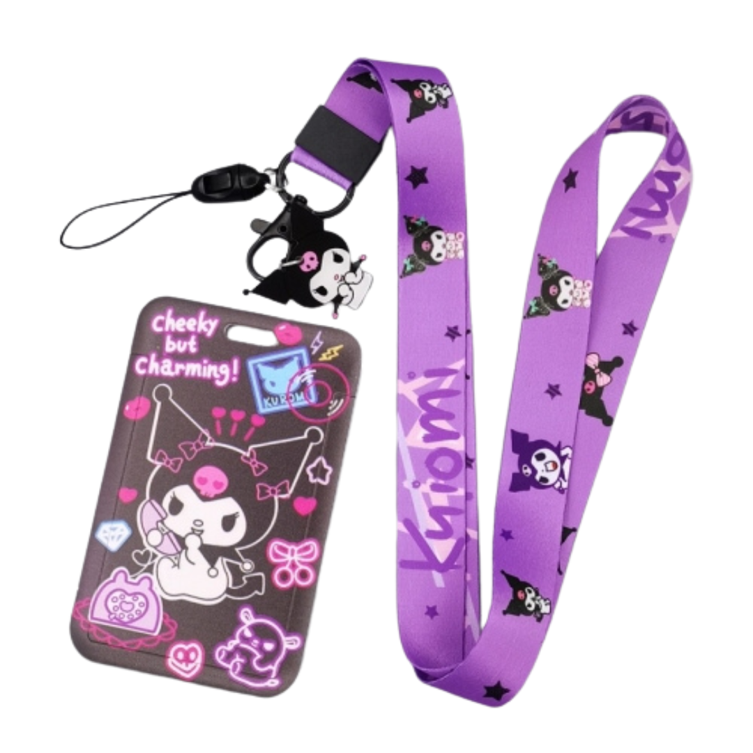 Kuromi Cheeky and Charming ID Card and Lanyard