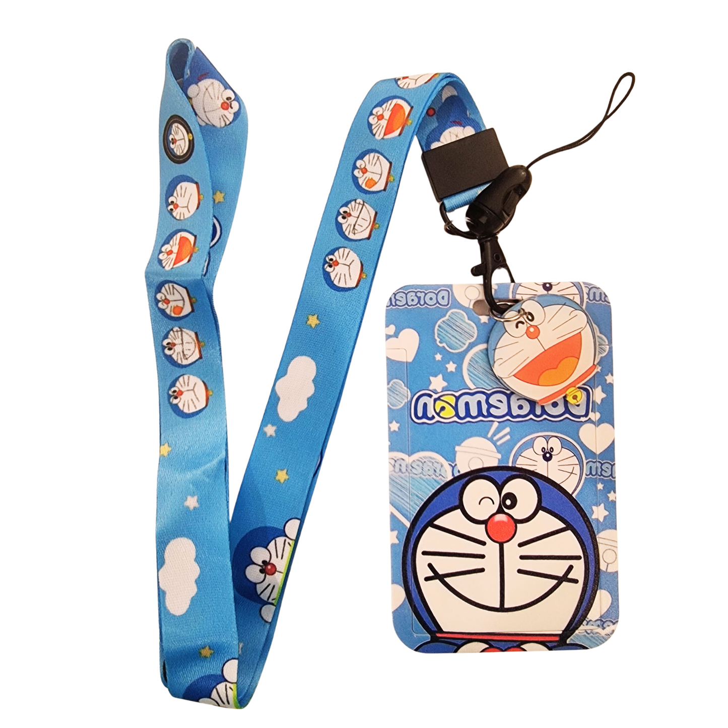 Doraemon Sky Blue ID Card and Lanyard