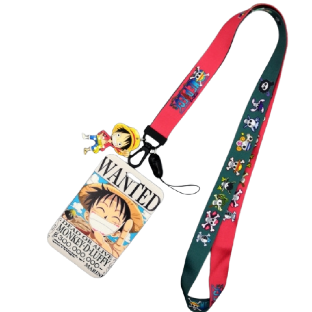 One Piece Luffy Wanted Poster Lanyard