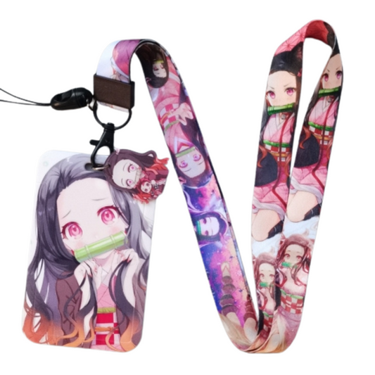 Demon Slayer Nezuko ID Card Holder and Lanyard