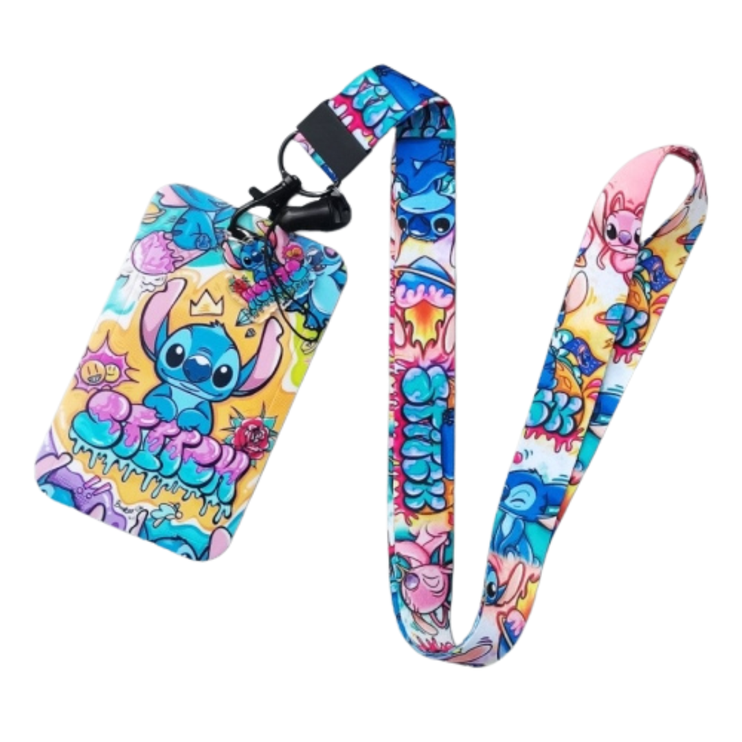 Lilo and Stitch Graffiti ID Card Holder and Lanyard