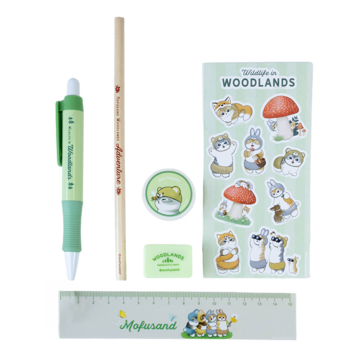 Mofusand Woodlands PVC Stationery Set