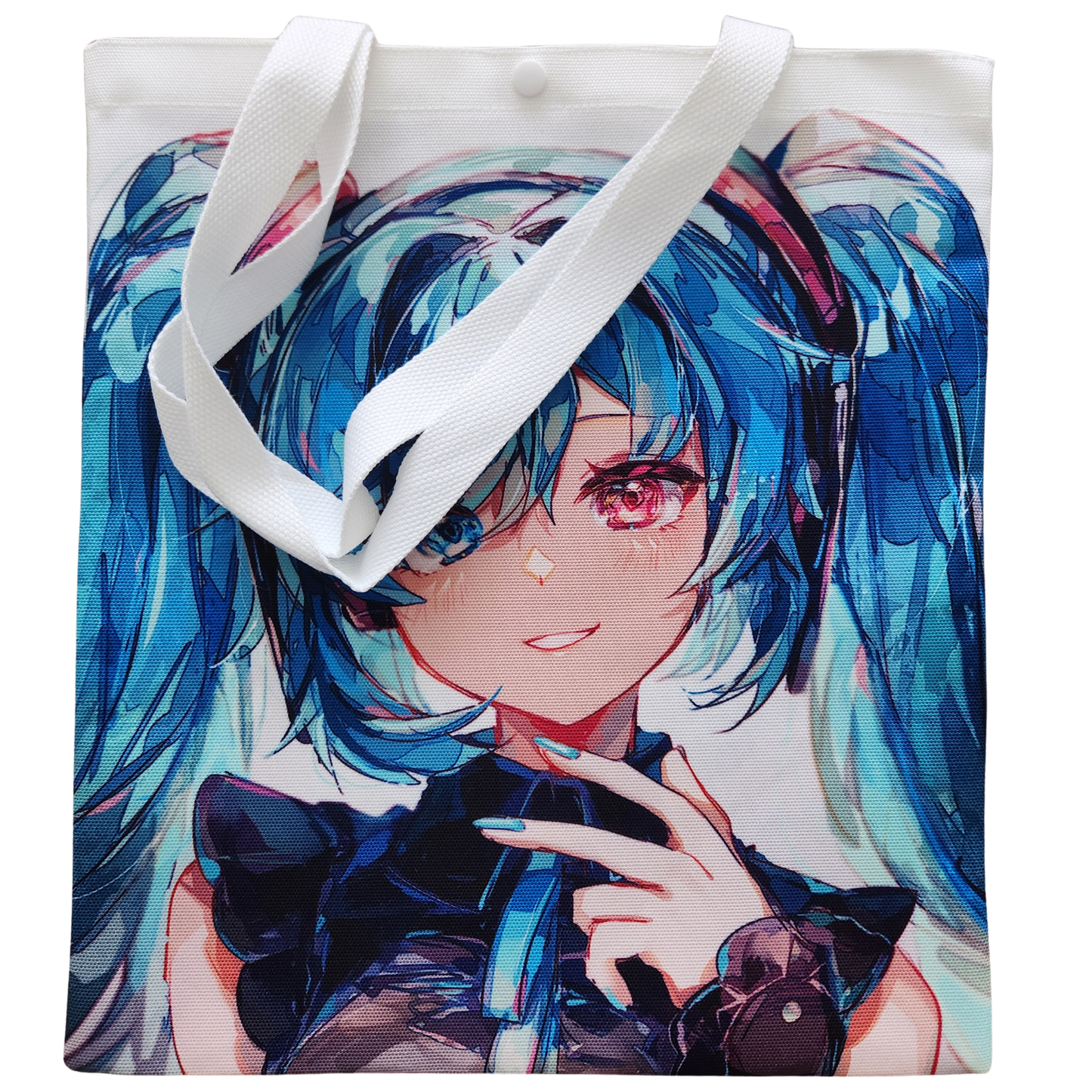 Hatsune Miku White Canvas Tote Bag