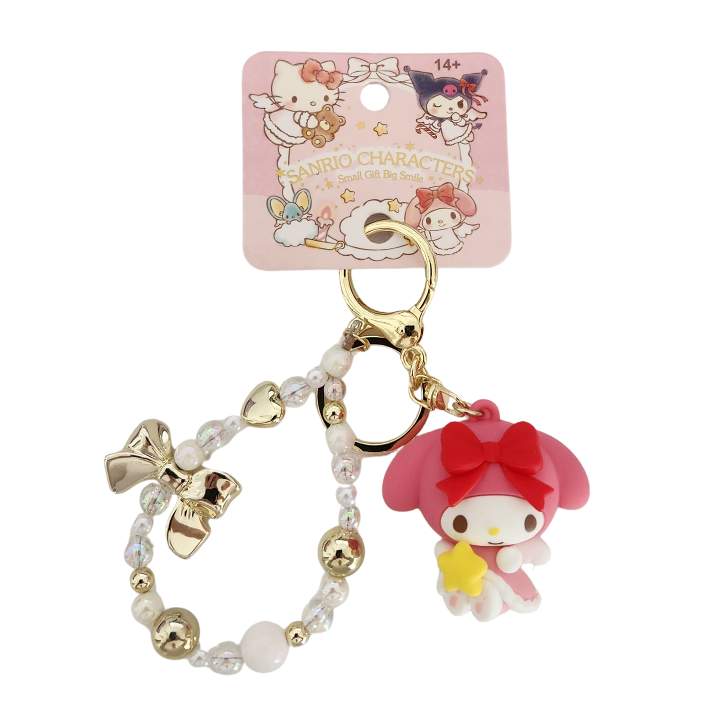 My Melody Christmas Beaded Keychain