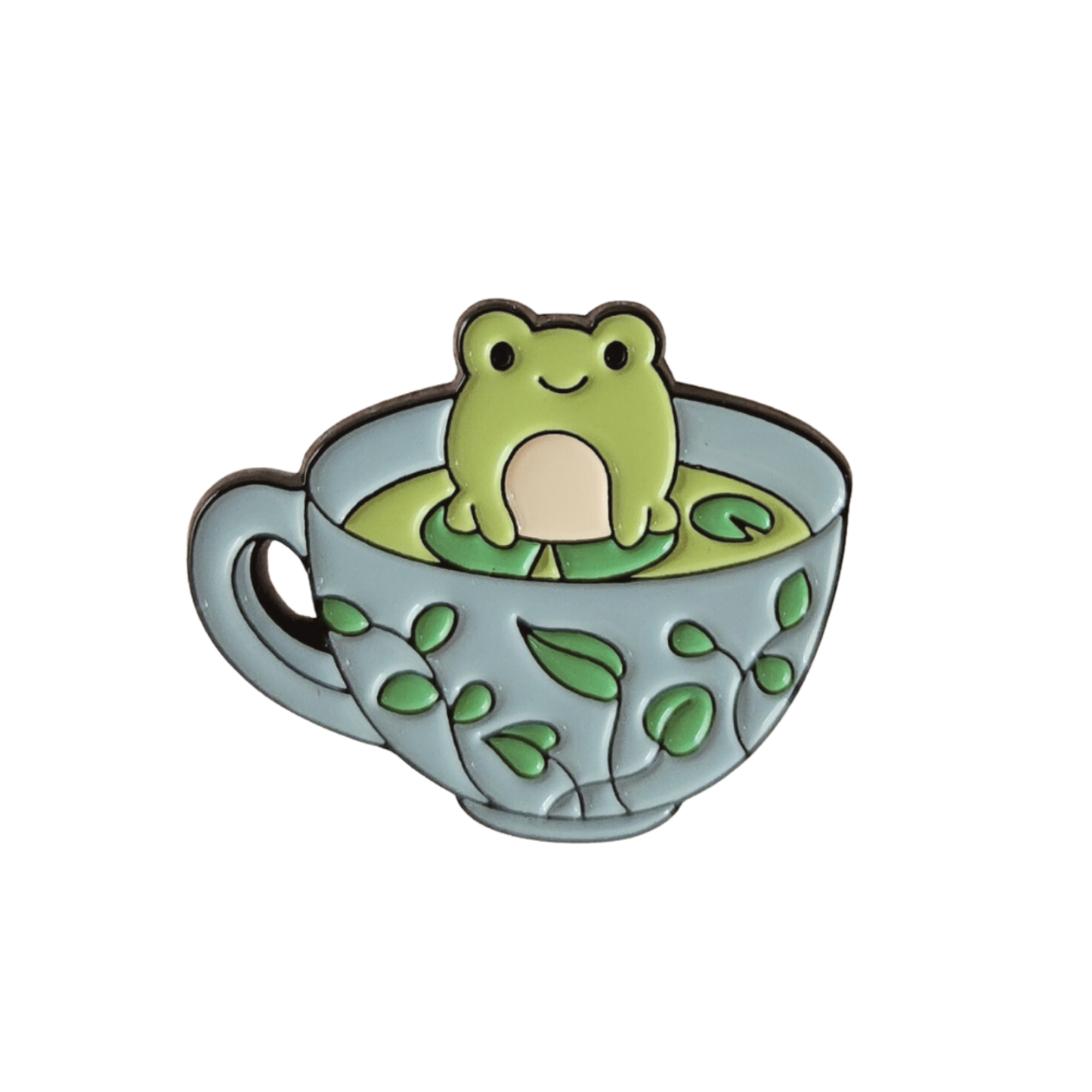 Frog in a Teacup Enamel Pin