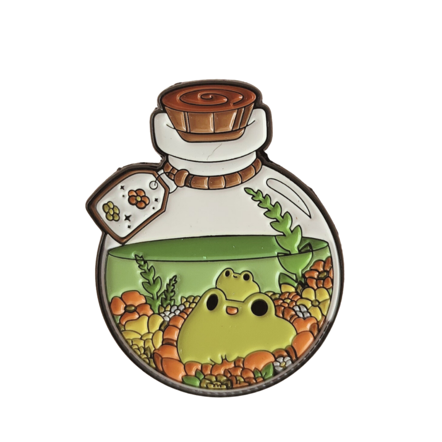 Frog Terrarium Enamel Pin