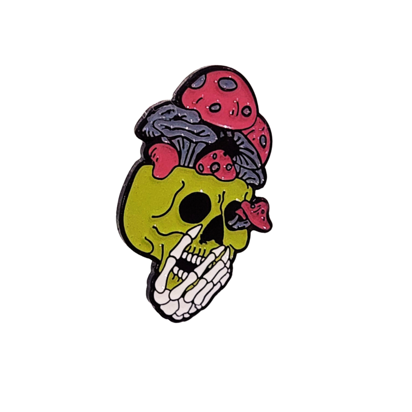 Mushroom Skull Alloy Enamel Pin