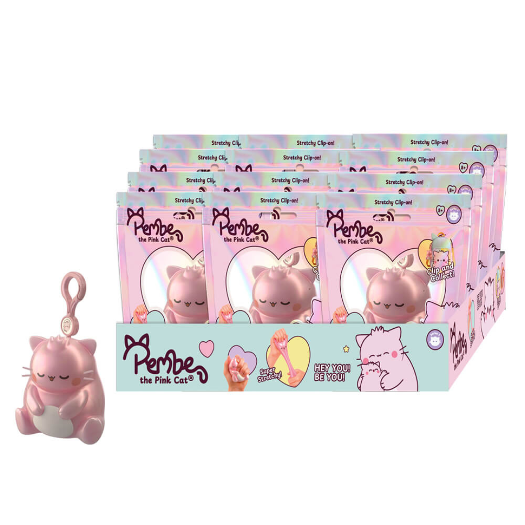 Pembe Stretchy Clip On Keyring Blind Bag
