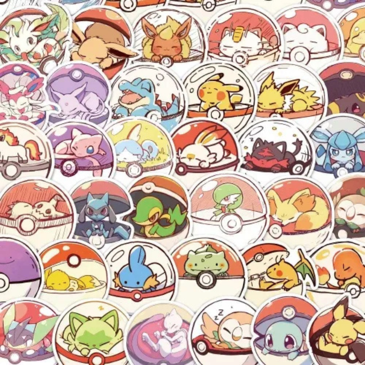 Pokémon Poké Ball 50 Piece Sticker Pack