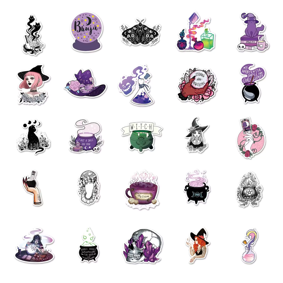 Witch Vibes 50 Pack Stickers