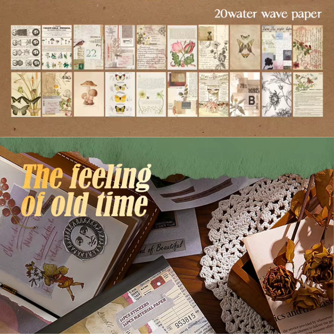 Old Time Feeling Vintage Sticker and Paper Book
