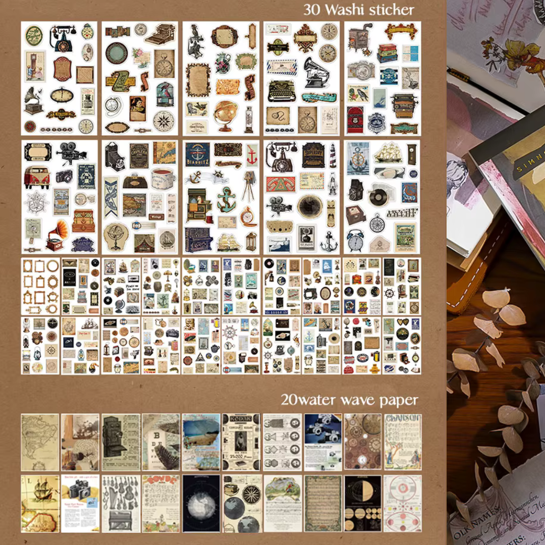 Long Valley of Time Vintage Sticker and Paper Book