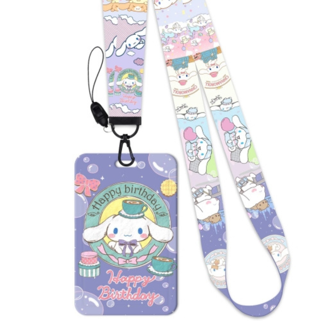 Cinnamoroll Happy Birthday ID Card Holder and Lanyard