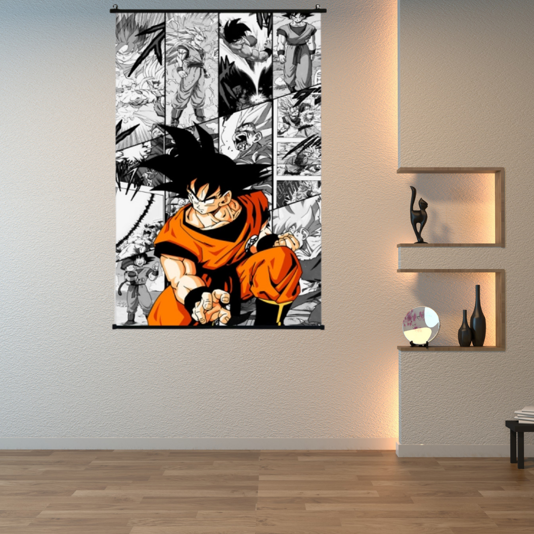 Dragon Ball Manga Style Wall Scroll