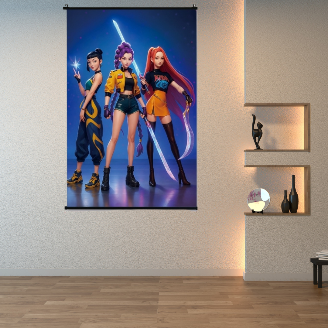 K-Pop Demon Hunters Huntrix Wall Scroll
