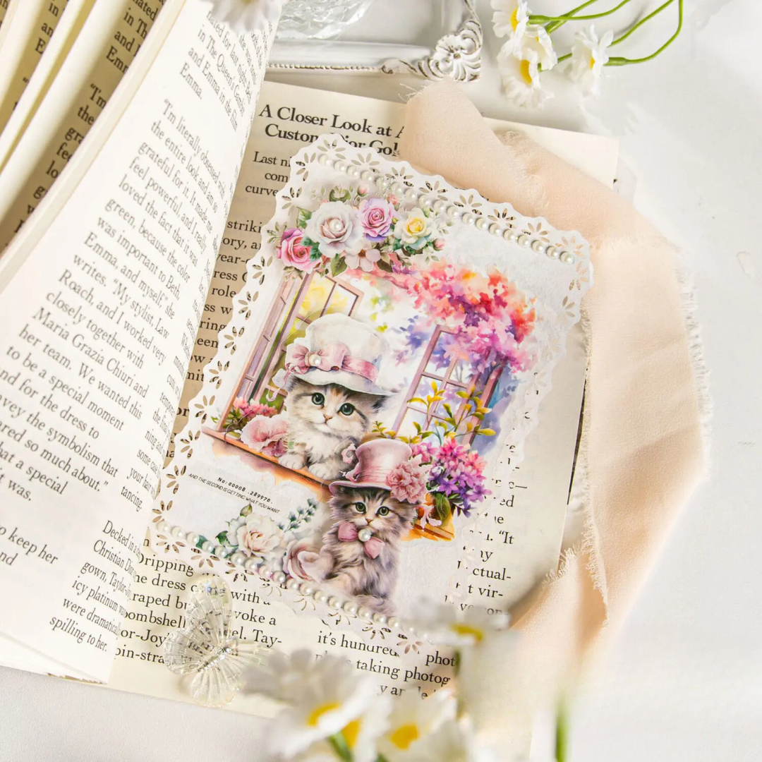 Cozy Window Cat Sticker Series