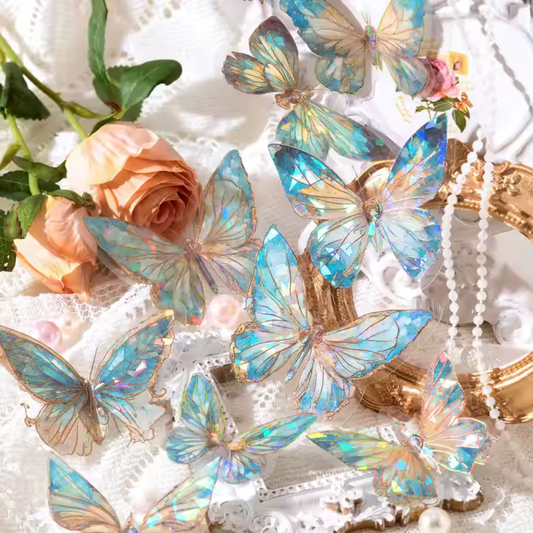 Butterfly Laser Gold Sticker Series