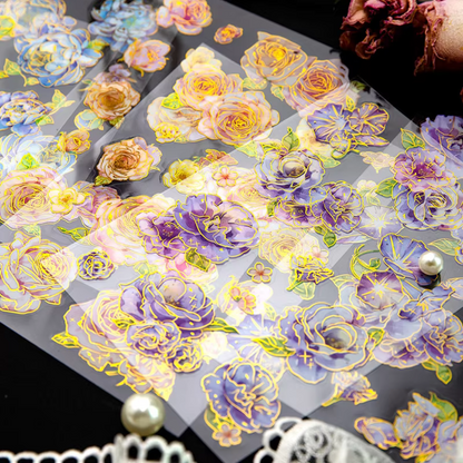 Gold Foil Mountain and Wild Flower Stickers