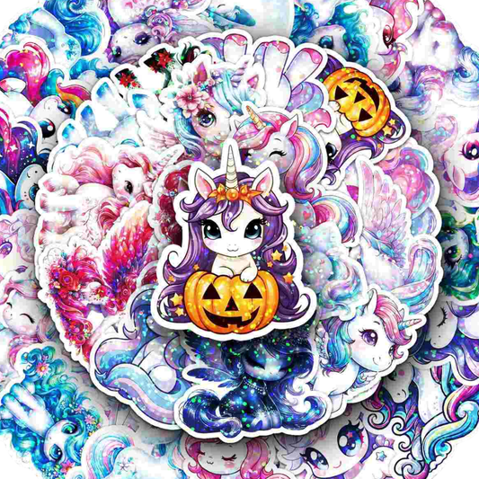 Unicorns Holo 50 Pack Stickers