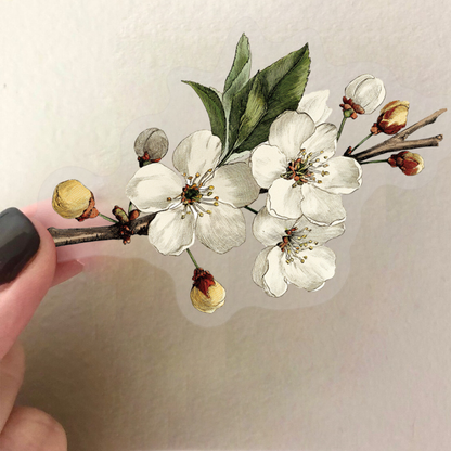 White Flower Mix 50 Pack Stickers