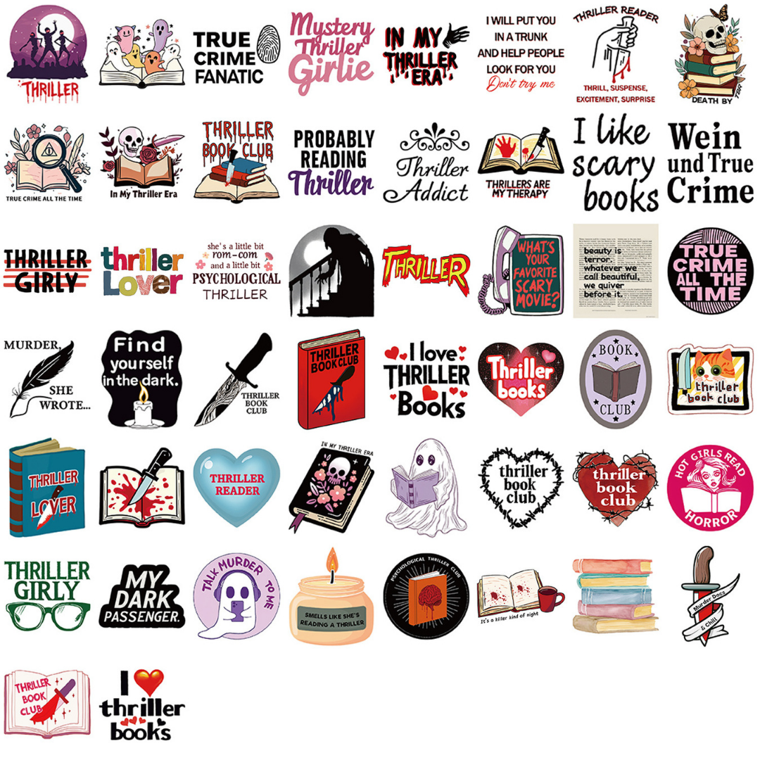 True Crime Fan 50 Pack Stickers